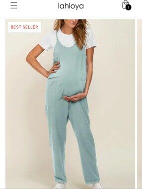Sage Maternity Jumpsuit Sz MED